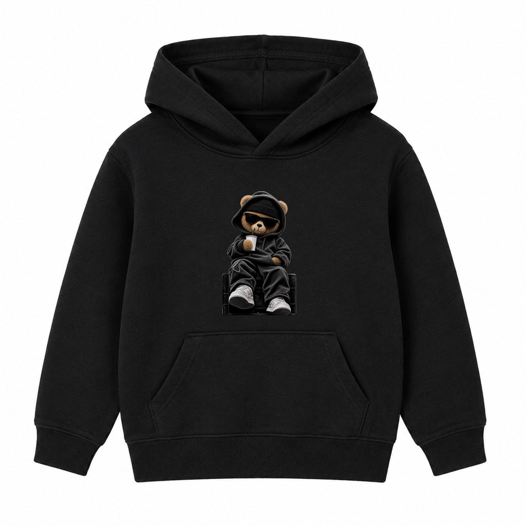 Hood Bear Chill adult hoodie - Black