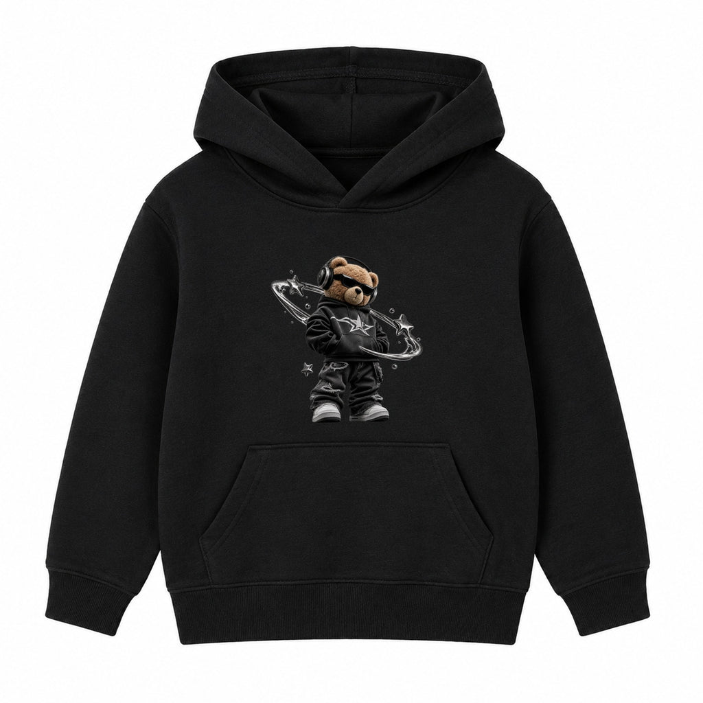 Star Bear adult hoodie - Black
